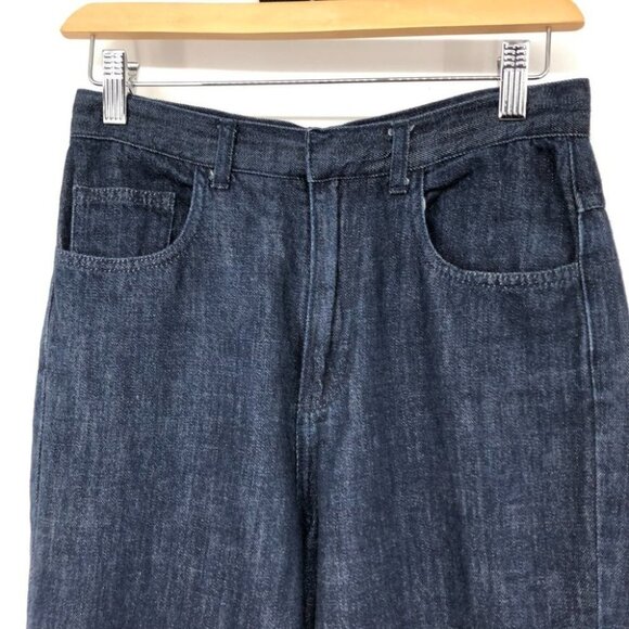 Marques Almeida Dark Wash loose leg raw hem 5 pocket jeans size 8 - Picture 3 of 13